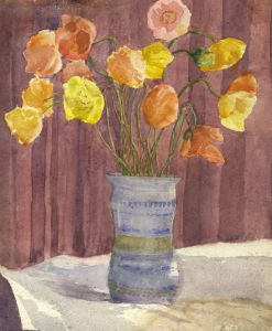 Dorothy Willis - Mid 20th Century Watercolour, Still Life of Californian Poppies
