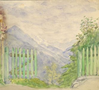 Dorothy Willis - Mid 20th Century Watercolour, Mountain Landscape View