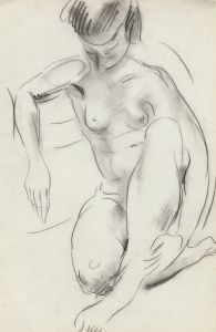 Georg Mayer-Marton - Mid 20th Century Charcoal Drawing, Nude