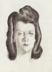 Georg Mayer-Marton - Mid 20th Century Charcoal Drawing, Portrait of a Woman
