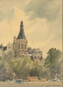 Sydney Vale FRSA - Mid 20th Century Watercolour, View of Buildings
