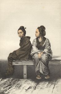 E. Brown - 1856 Lithograph, Japanese Women, Simoda