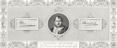 French School - 19th Century Engraving, Napoleon Bonaparte