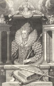 George Vertue after Isaac Limner - 1736 Engraving, Queen Elizabeth I
