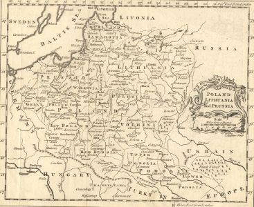 1749 Engraving - Antique Map of Poland, Lithuania and Prussia