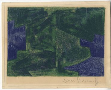 After Serge Poliakoff - Mid 20th Century Monotype, Abstract Composition
