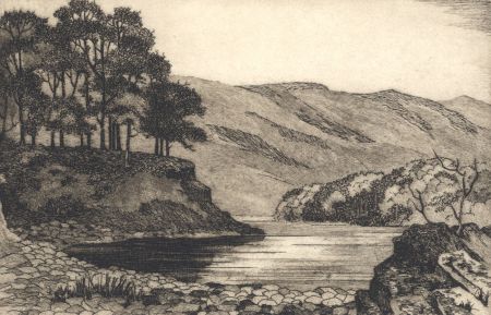 Mid 20th Century Etched Plate - Friar's Crag Derwentwater