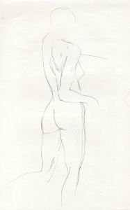 Barbara Dorf - Mid 20th Century Graphite Drawing, Figure Study
