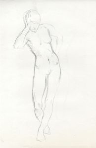 Barbara Dorf - Mid 20th Century Graphite Drawing, Nude Studies