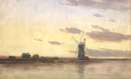 C.A. Hannaford RBA - Early 20th Century Watercolour, Landscape with Windmill