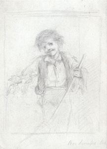 Joseph Clark - Late 19th Century Graphite Drawing, Sweeper Boy