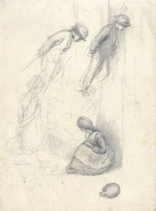 Joseph Clark - Late 19th Century Graphite Drawing, Figure Studies