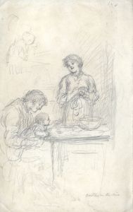 Joseph Clark - Late 19th Century Graphite Drawing, Castles in the Air