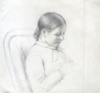 Joseph Clark - Late 19th Century Graphite Drawing, A Seated Woman