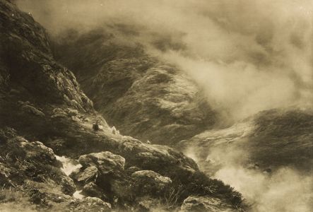 Peter Graham R.A (1836-1921) - 1905 Photogravure, The Mist Wreath, Glencoe