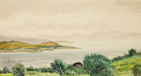 Irene Bache (1901-1999) - Signed Watercolour, Adrigole harbour, Misty Morning