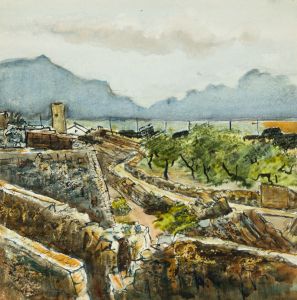 Irene Bache (1901-1999) - 20th Century Watercolour, Alcúdia, Mallorca