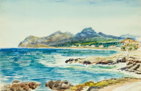Irene Bache (1901-1999) - Signed 20th Century Watercolour, Cala Rajada, Mallorca