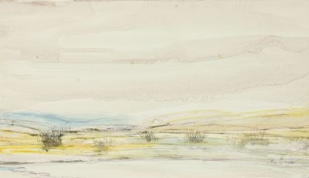 Irene Bache (1901-1999) - Signed 20th Century Watercolour, Mist on the Marsh