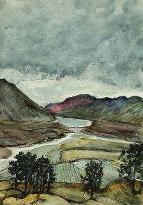 Irene Bache (1901-1999) - Signed 1959 Watercolour, Lock Garry