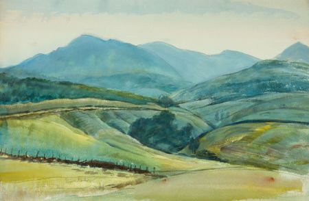 Irene Bache (1901-1999) - Signed 20th Century Watercolour, Rolling Hills