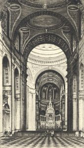 Grant Edwards - Early 20th Century Etching, Cathedral Interior