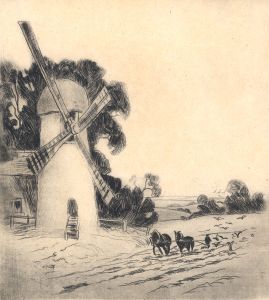 Mid 20th Century Etching - The Mill