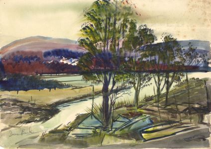 Irene Bache (1901-1999) - Signed 20th Century Watercolour, Boats in the Evening