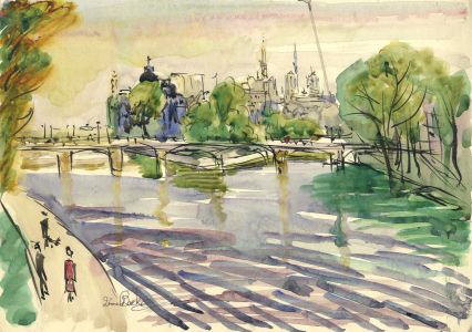 Irene Bache (1901-1999) - Signed 20th Century Watercolour, Cityscape