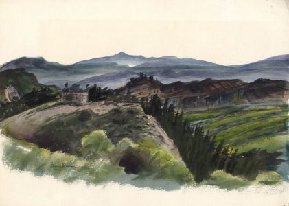 Irene Bache (1901-1999) - Signed 1975 Watercolour, Landscape