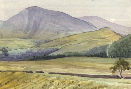 Irene Bache (1901-1999) - Signed 1935 Watercolour, Rushup Edge Near Castleton
