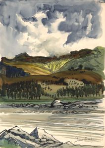 Irene Bache (1901-1999) - 1959 Watercolour, Near Fort William