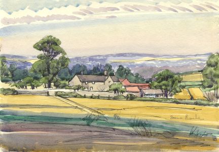 Irene Bache (1901-1999) - Signed 1935 Watercolour, Northamptonshire Landscape