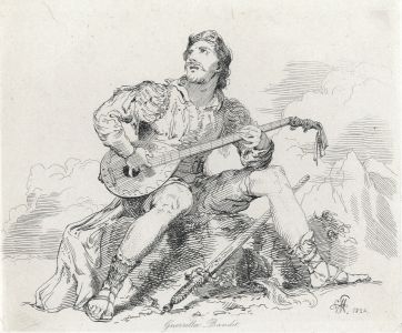 Sir George Hayter (1792-1871) - 1824 Etching, Guerilla Bandit