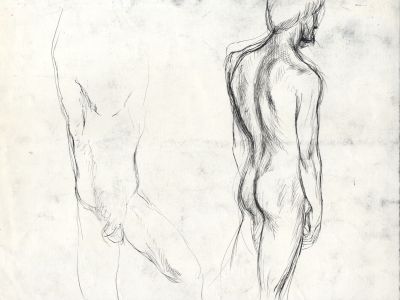 Barbara Dorf - Mid 20th Century Pen and Ink Drawing, Nude Studies