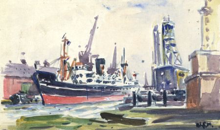 H.G. Moore - Pair of Monogrammed Mid 20th Century Watercolours, Birkenhead