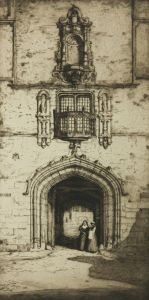 James Hamilton Mackenzie (1875-1926) - Etching, The Gateway Belfry Tower, Bruges