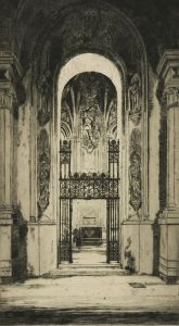 Tom Maxwell - Signed Early 20th Century Etching, The Shrine, Edinburgh Castle