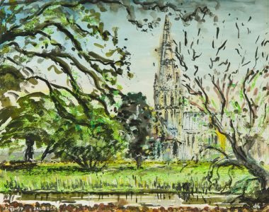 D.H. Bishop - 1997 Double Sided Mixed Media Painting, Salisbuty