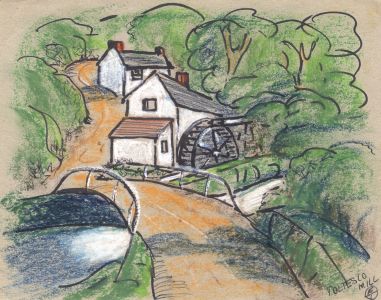 E.T. - Set of Four Mid 20th Century Mixed Media, Cornish Landscapes
