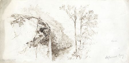 English School 19th Century Pen and Ink Drawing - View of Stybarrow Crag