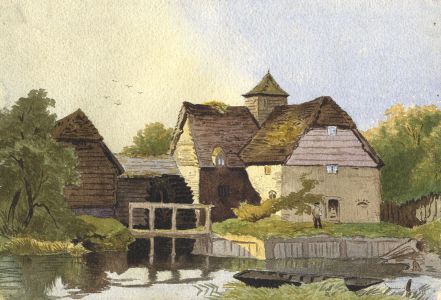 English School 19th Century Watercolour - Mill House in a Landscape