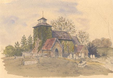 J. Tidy Late 19th Century Watercolour - View of a Church