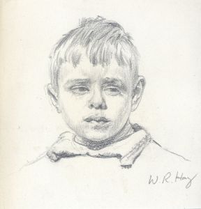 William Robert Hay - Early 20th Century Graphite Drawing, Portrait of a Boy