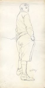 William Robert Hay - Early 20th Century Graphite Drawing, Sleeping Boy