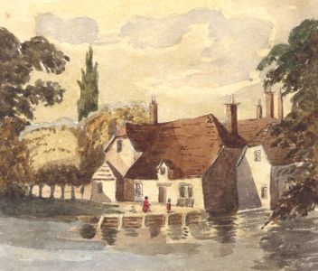 Set of Two 19th Century Watercolours - A House by a River and One Other