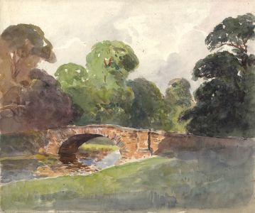 C.A. Hannaford RBA - Early 20th Century Watercolour, Bridge over a River