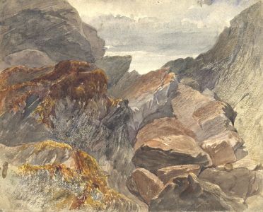 1856 Watercolour - Rocky Ilfracombe Coastline