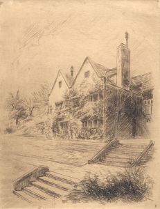 Signed Early 20th Century Etching - Westminster College
