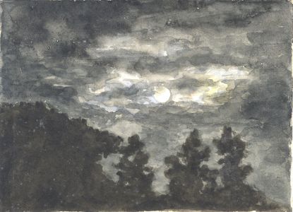 Henry P. Stevens - 1901 Watercolour, Christmas Evening